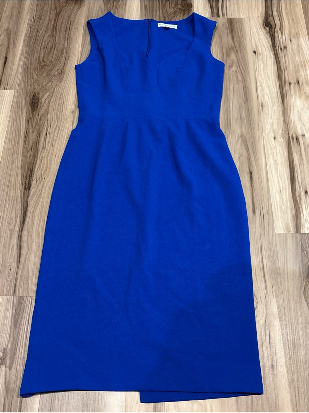 NEW Dress The Population Elle Sweetheart Neck Sheath Midi Dress Size L Blue - Picture 3 of 11